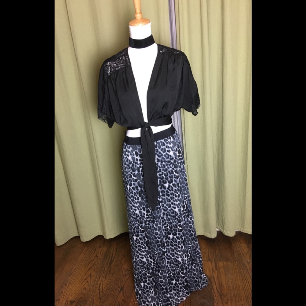 COPY - Express maxi animal print skirt.